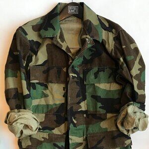 Camouflage Military Army Utility Jacket XS